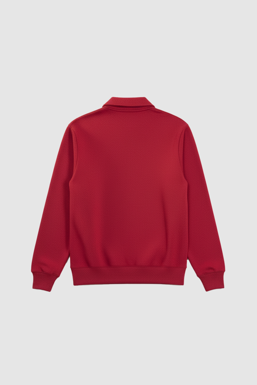 Burgundy Half Collar Zipper