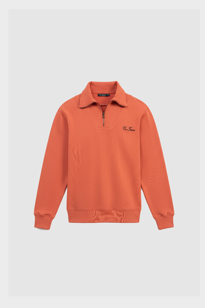 Terra Cotta Half Collar Zipper