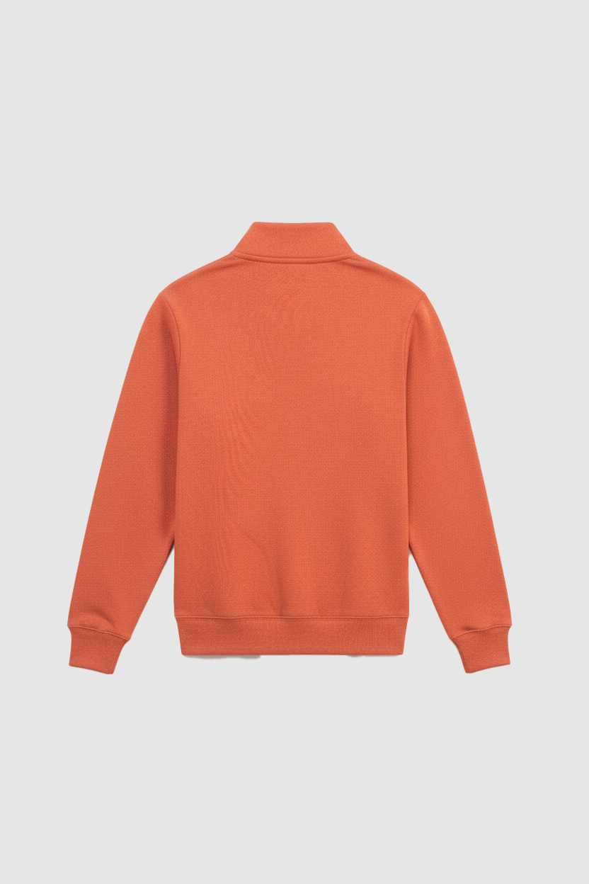 Terra Cotta Half Collar Zipper