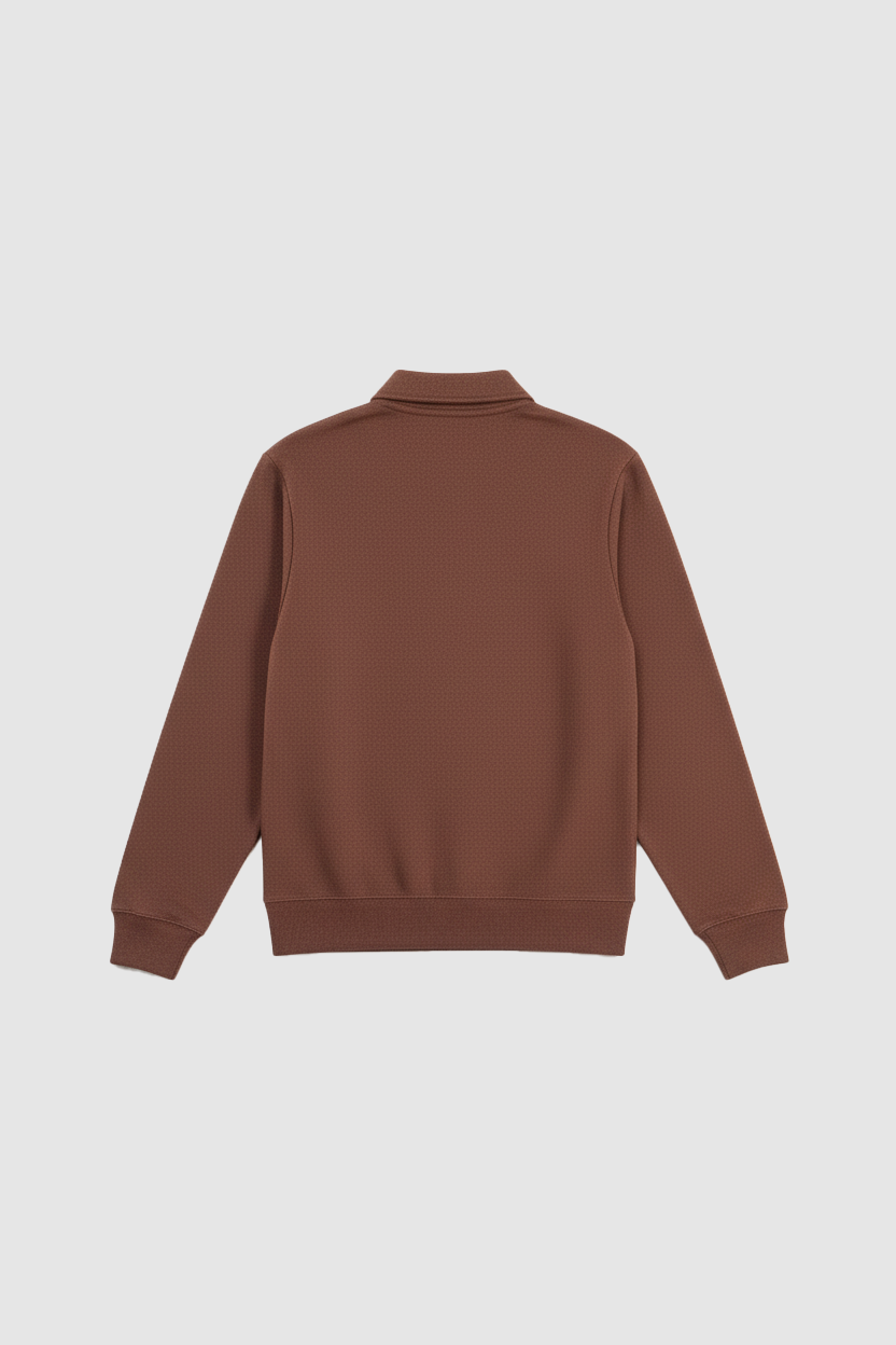 Wenge Half Collar Zipper