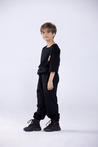 Kids Jet Black Coord Set