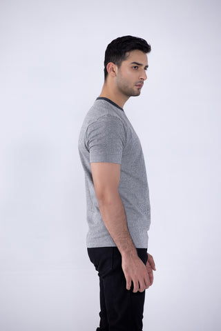 Tee Charcoal Striper Men