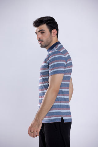 Tee Sky Blue Striper Men