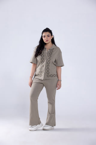 Grullo Button-Up Co ord Set Women