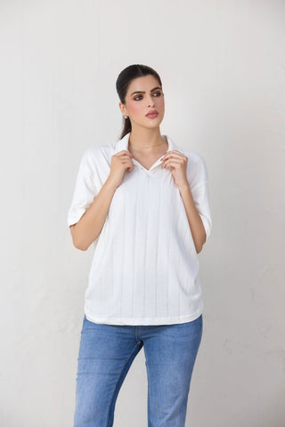 White Polo T-Shirt