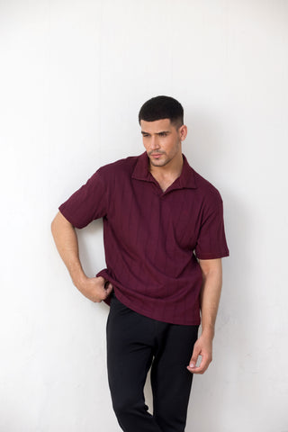 Maroon Polo  T-Shirt