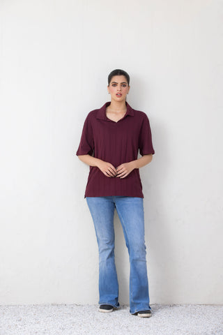 Maroon Polo  T-Shirt