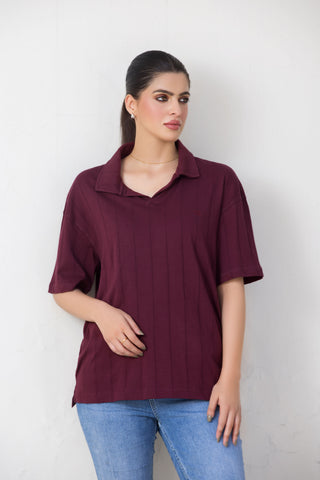 Maroon Polo  T-Shirt