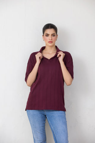 Maroon Polo  T-Shirt