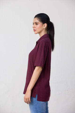 Maroon Polo  T-Shirt