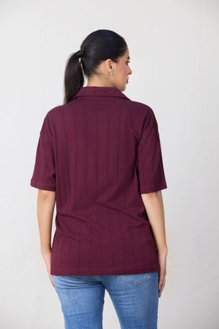 Maroon Polo  T-Shirt