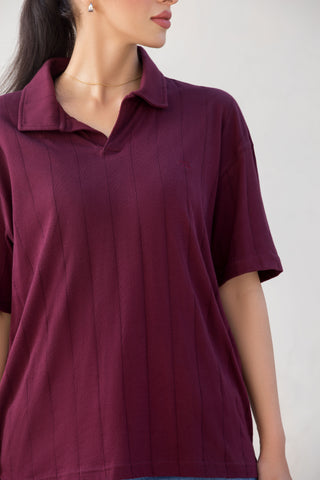 Maroon Polo  T-Shirt