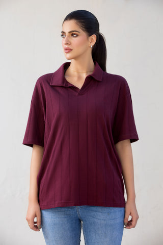 Maroon Polo  T-Shirt