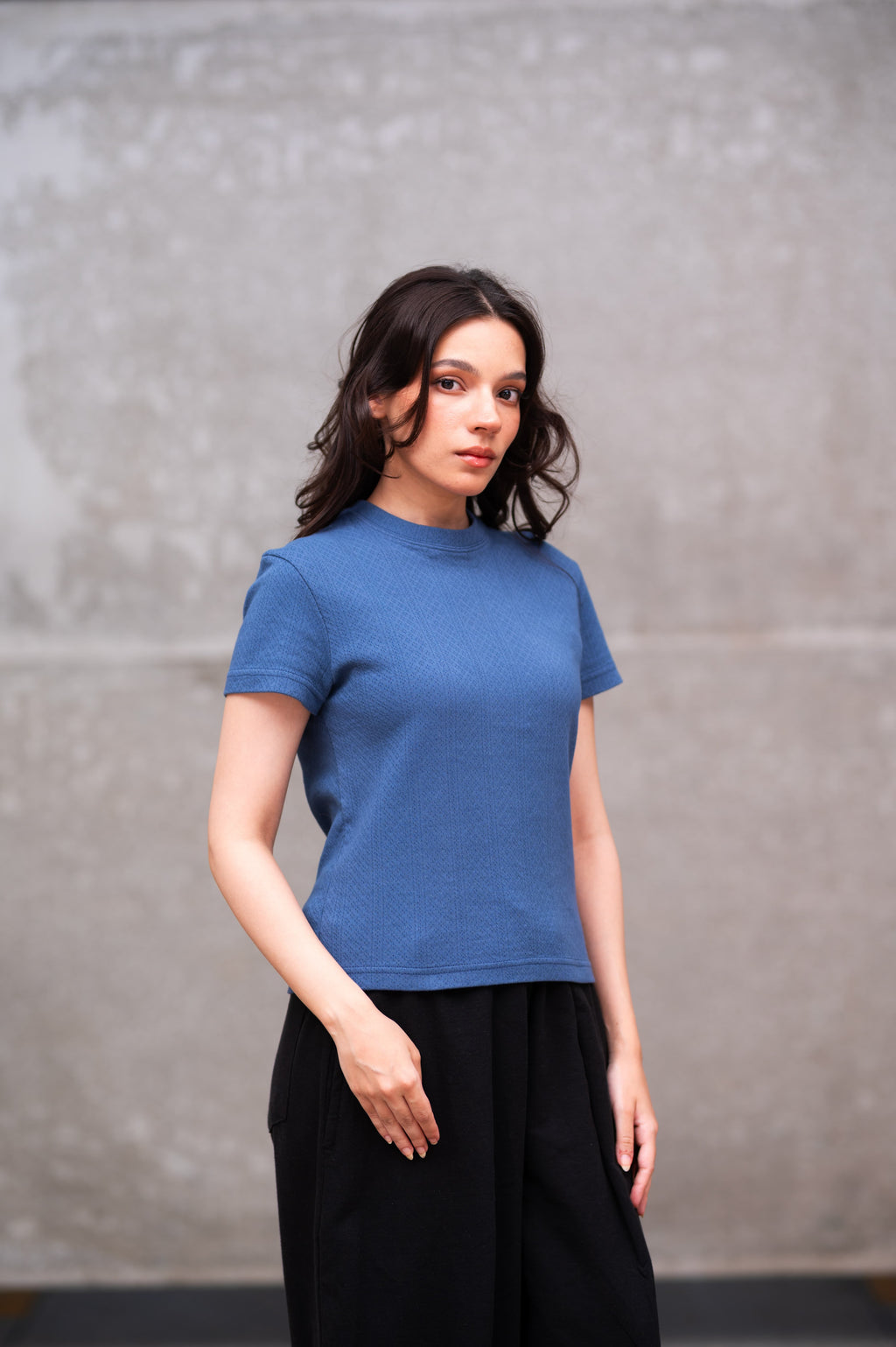 Blue Fitted Tee