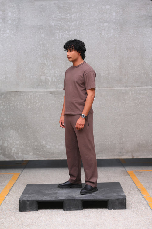 Brown Jersey Trouser