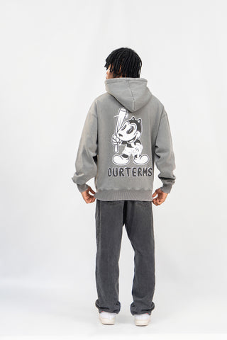 Acid Grey Stone Wash Hoodie