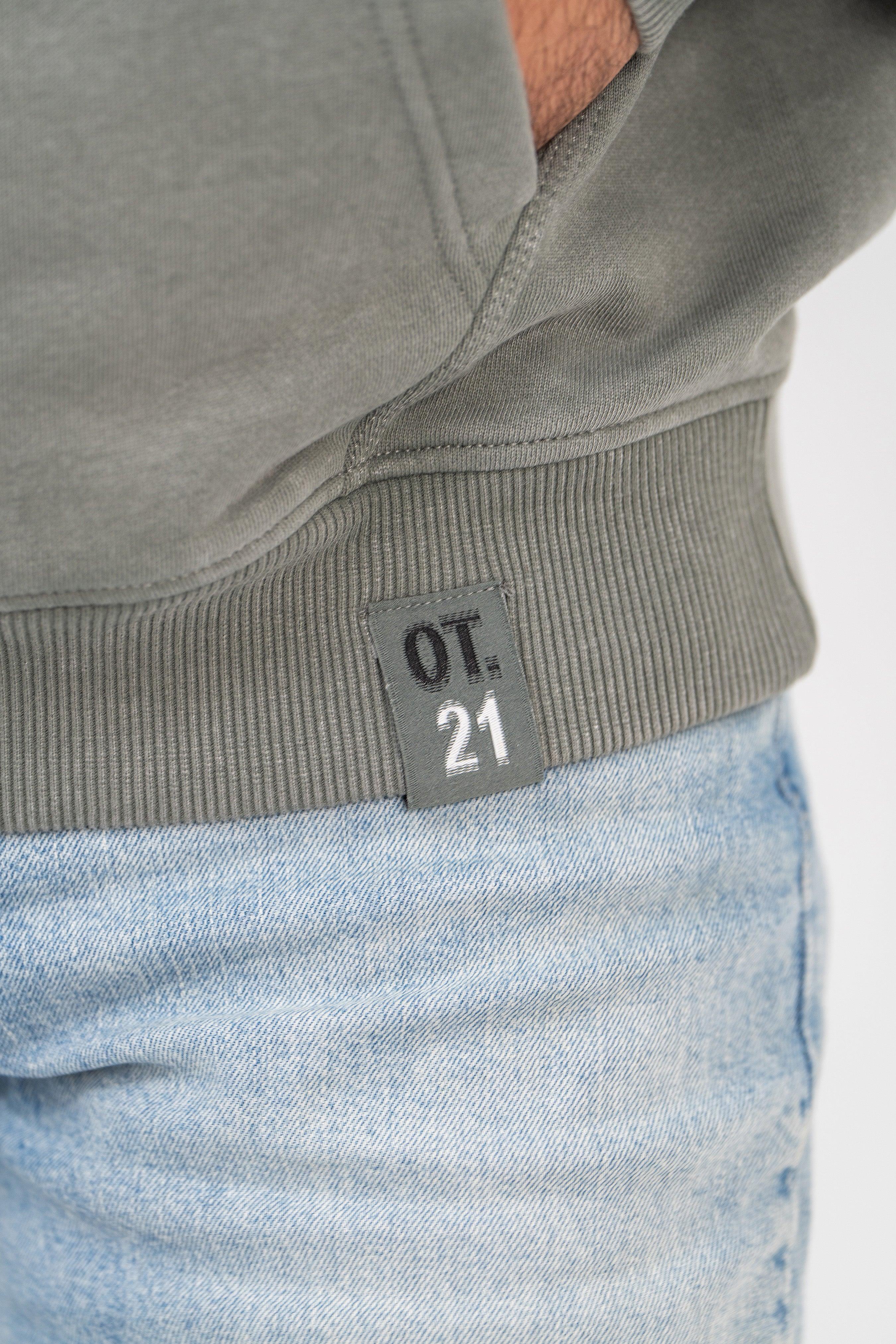 Acid Grey Stone Wash Hoodie