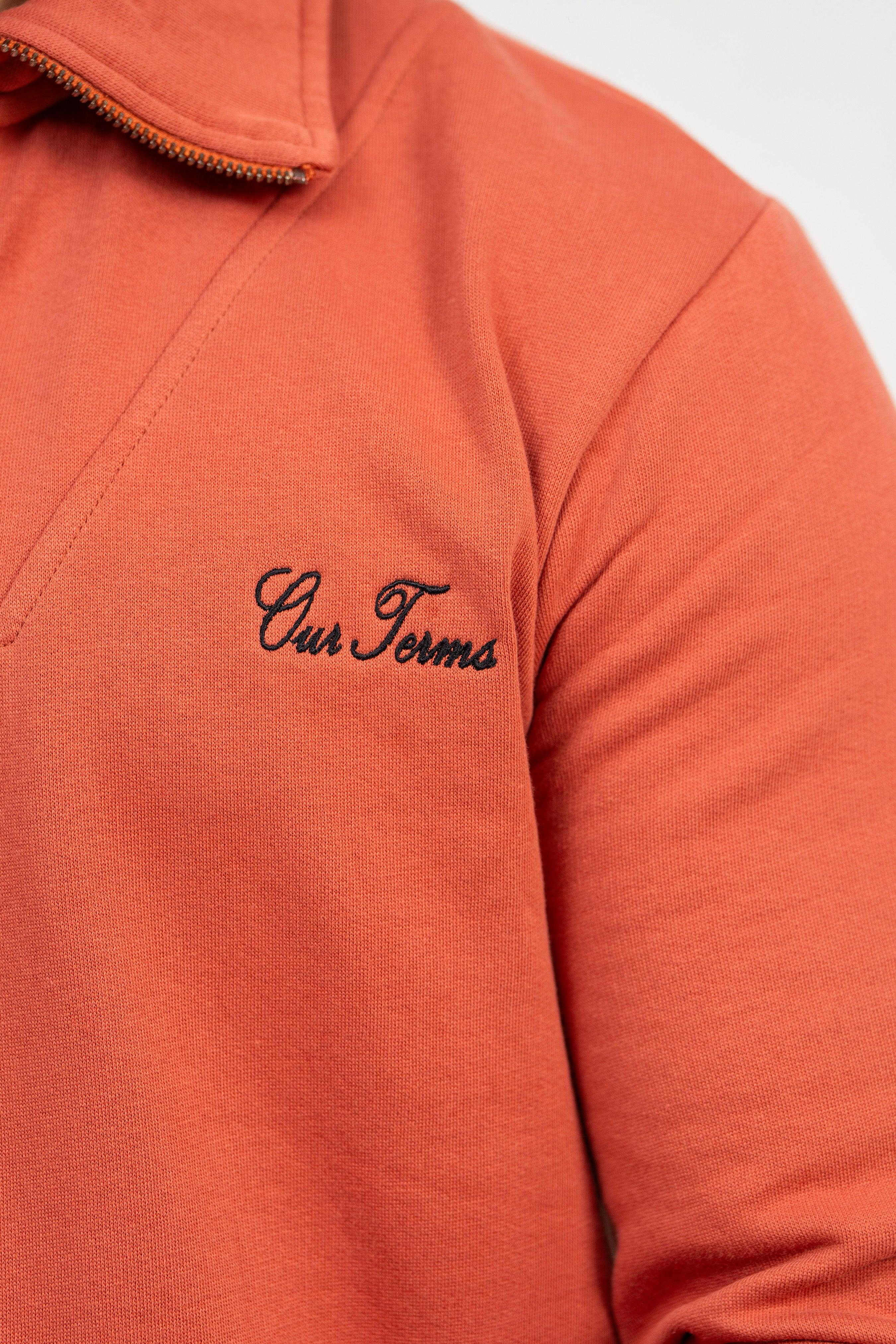 Terra Cotta Half Collar Zipper