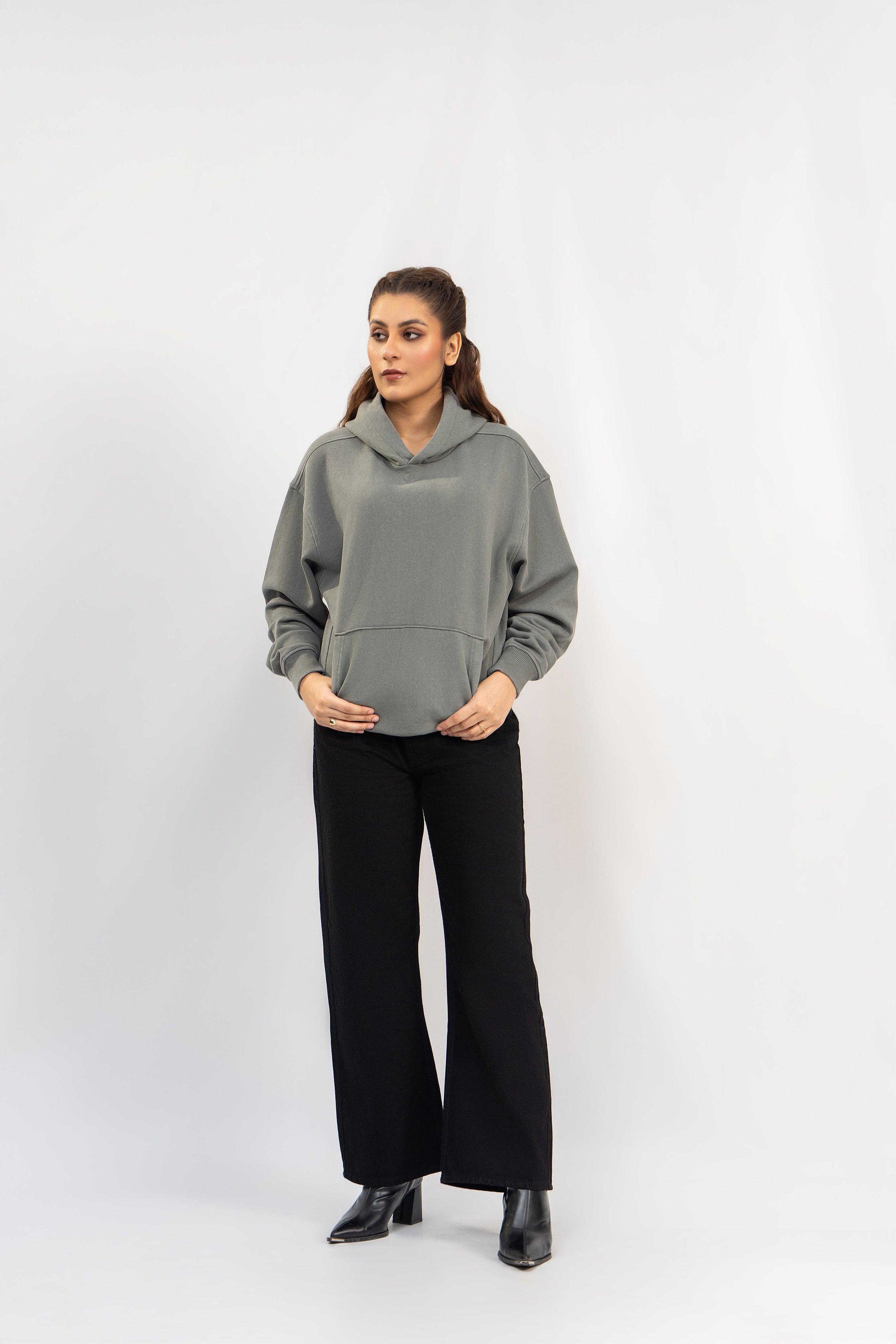 Acid Grey Stone Wash Hoodie