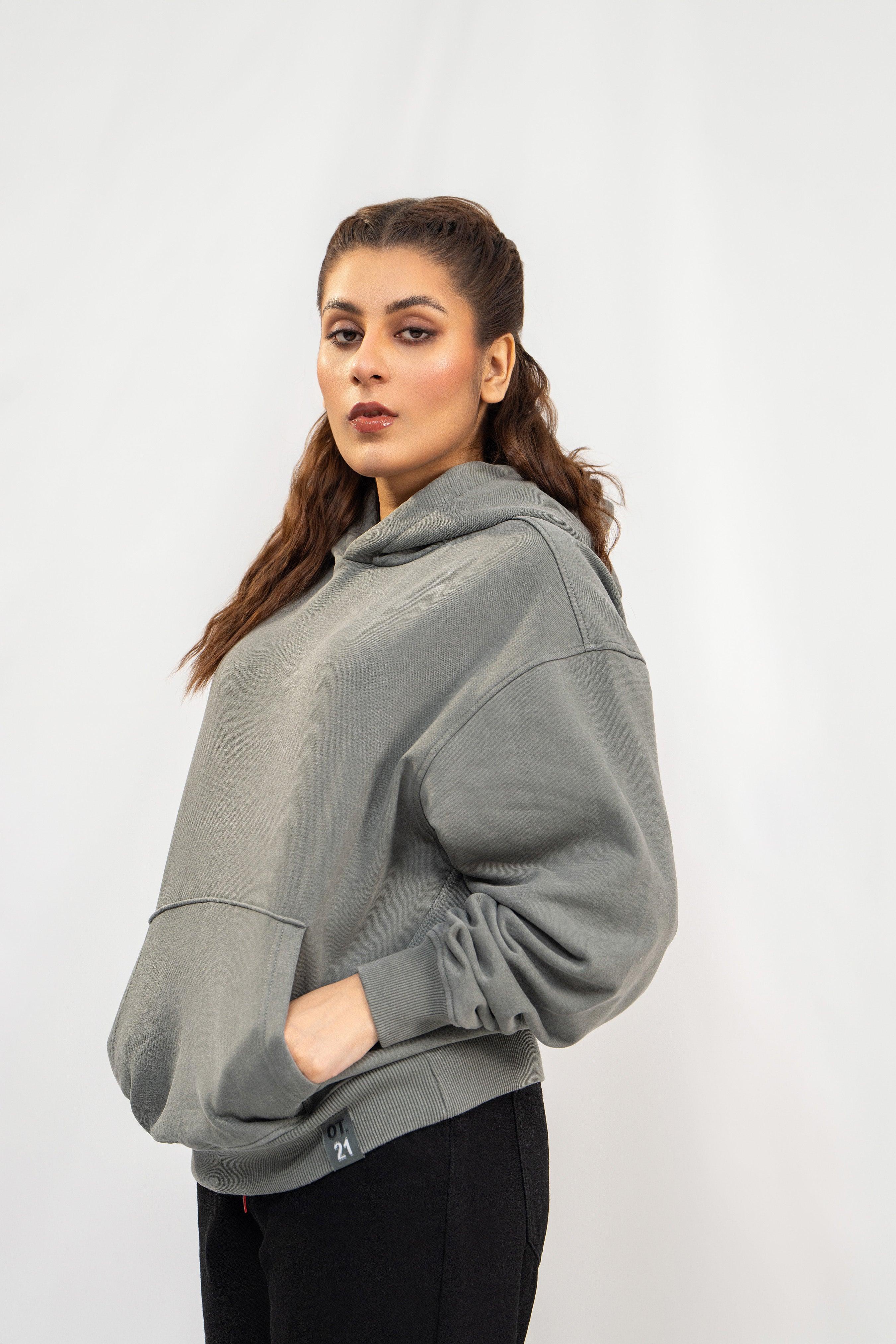 Acid Grey Stone Wash Hoodie