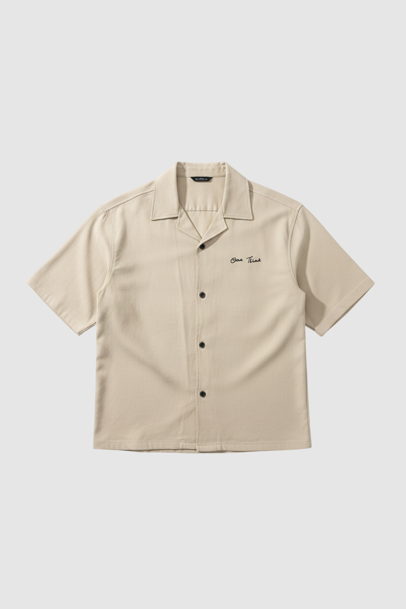 V-Collar Embroidered Shirt