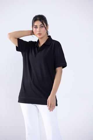 Polo Rib Jet Black Women