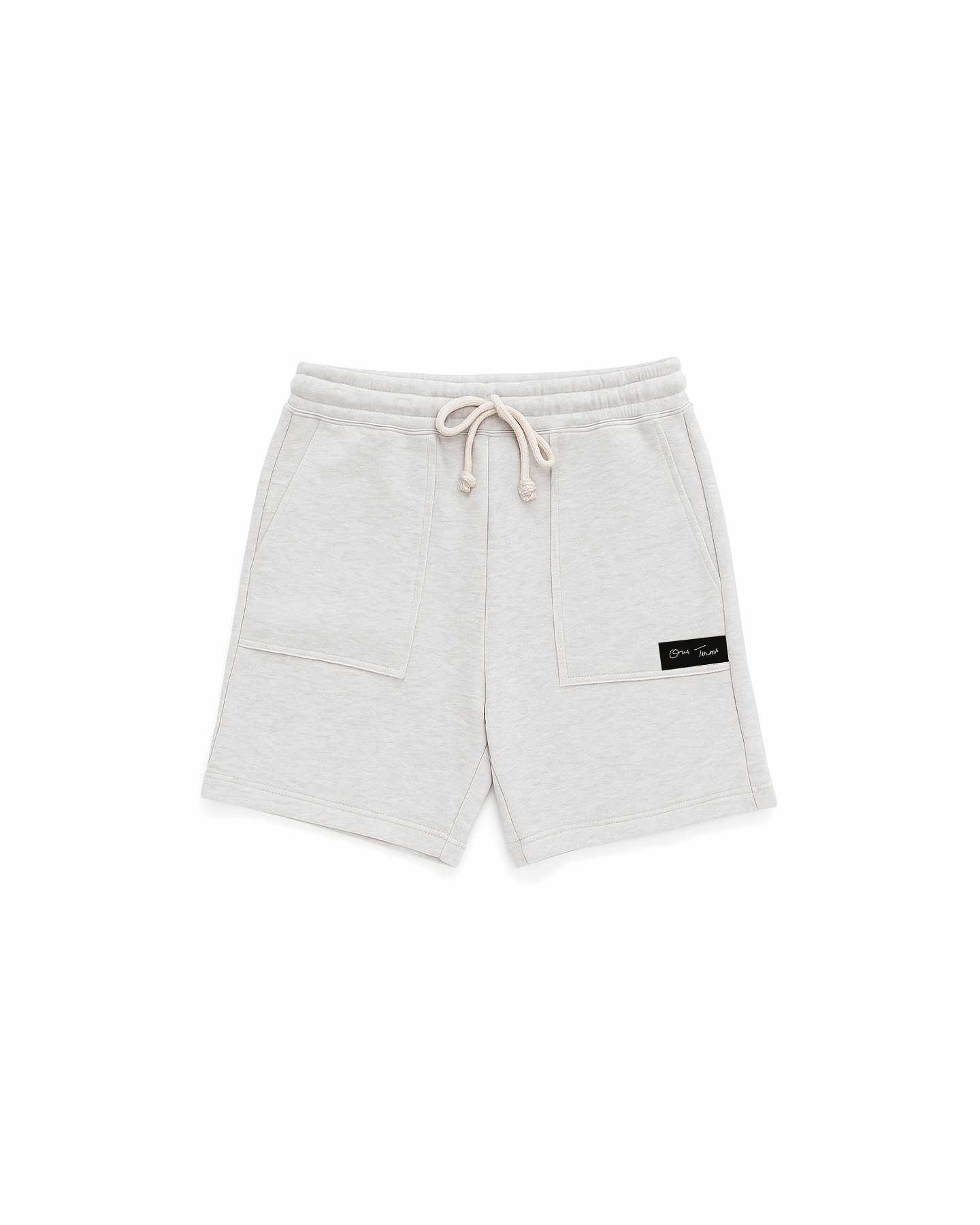 Grey Embroidered Shorts