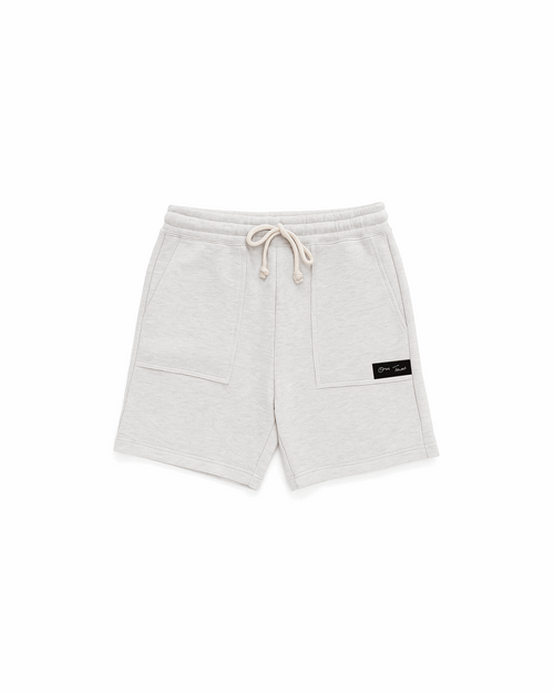 Grey Embroidered Shorts