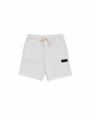 Grey Embroidered Shorts