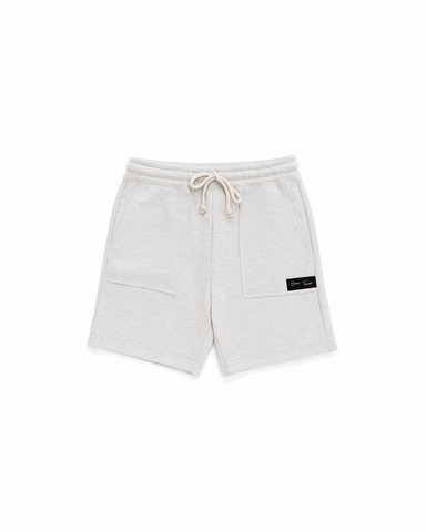 Grey Embroidered Shorts