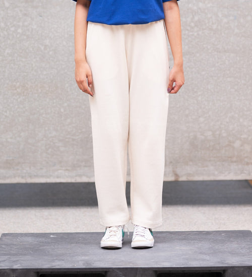 Fluvia Knit Texture Trouser Cream