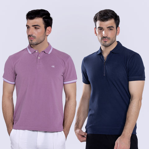 Pack Of 2 Polo Dusky Orchid Men & Polo Rib Moonlit Ocean