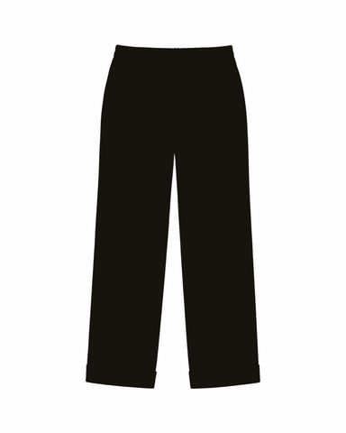 Pintuck Graphic Trouser