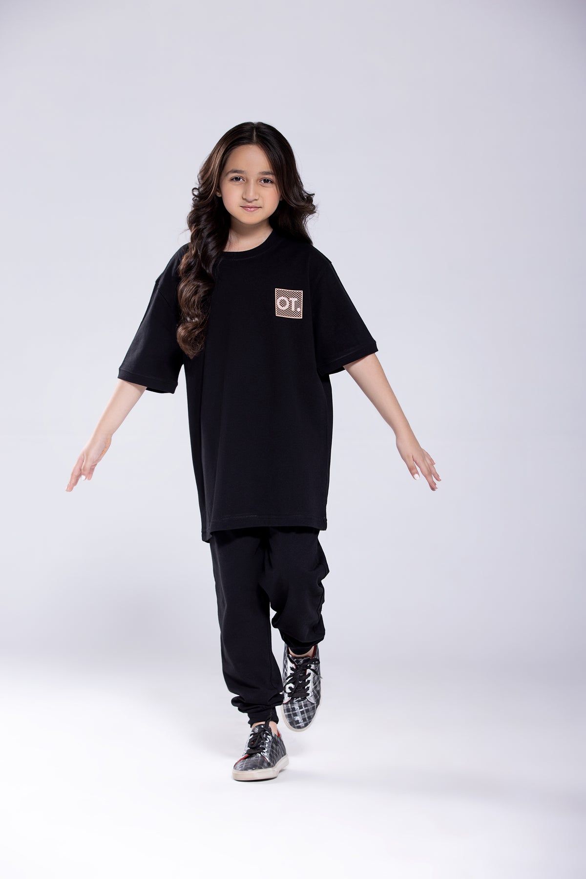 Kids Jet Black Coord Set