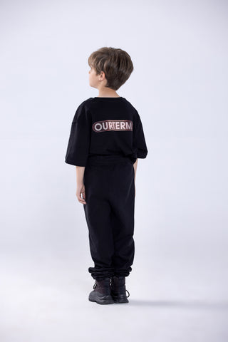 Kids Jet Black Coord Set